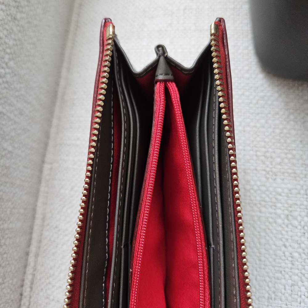 Dooney & Bourke Grey and Burgundy Women's Bag And Wallet - Picture 15 of 15